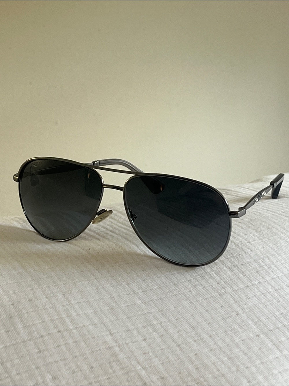 Authentic Jimmy Choo Aviator Sunglasses in Gunmetal with Blue Ombré Lenses